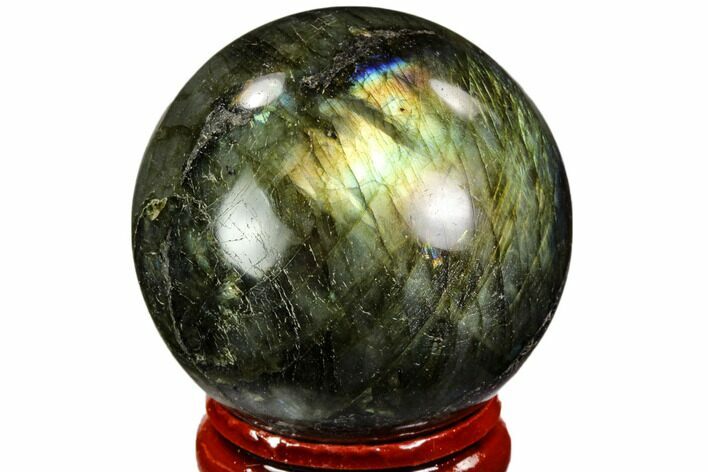 Flashy, Polished Labradorite Sphere - Great Color Play #105784